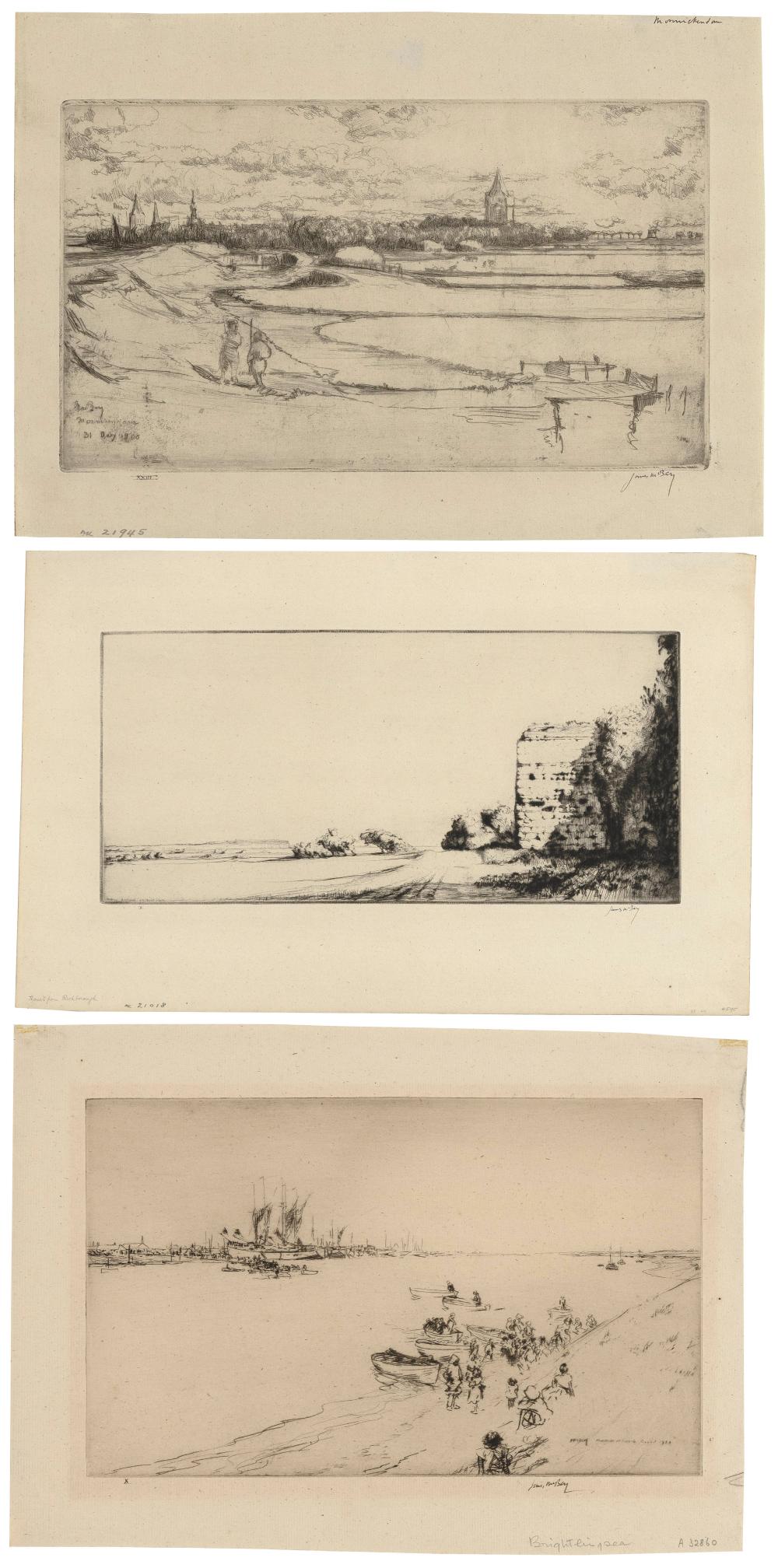 James Mcbey comparable auction result: james mcbey england america 1883 1959 three landscapes etchings on laid paper sheets from 7 75 x 11 to 10 25 x 14 25 matted