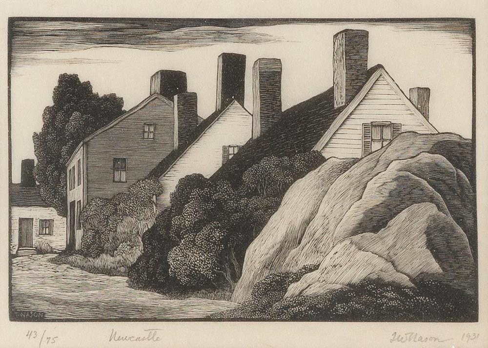 Thomas Willoughby Nason comparable auction result: thomas willoughby nason massachusetts connecticut 1889 1971 new castle new hampshire 1931 wood engraving on thin paper 5 5 x 7 5 sight framed 11 5 x 14 75