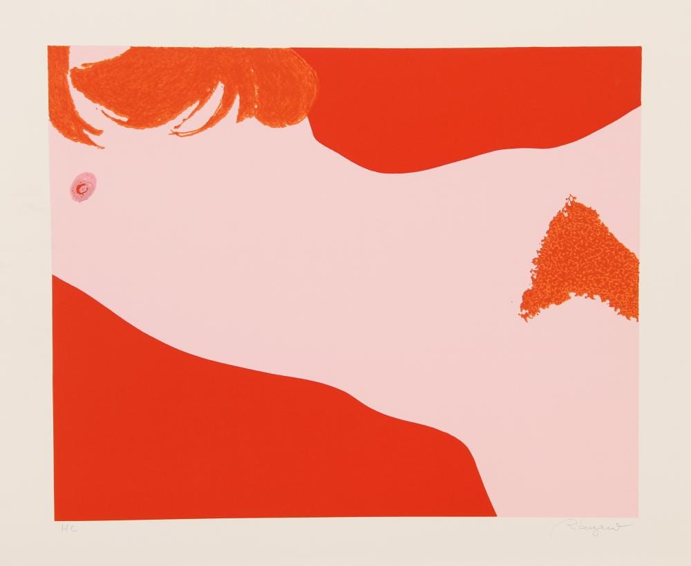 Daniel Riberzani comparable auction result: daniel riberzani femme aux cheveaux rouge ii screenprint