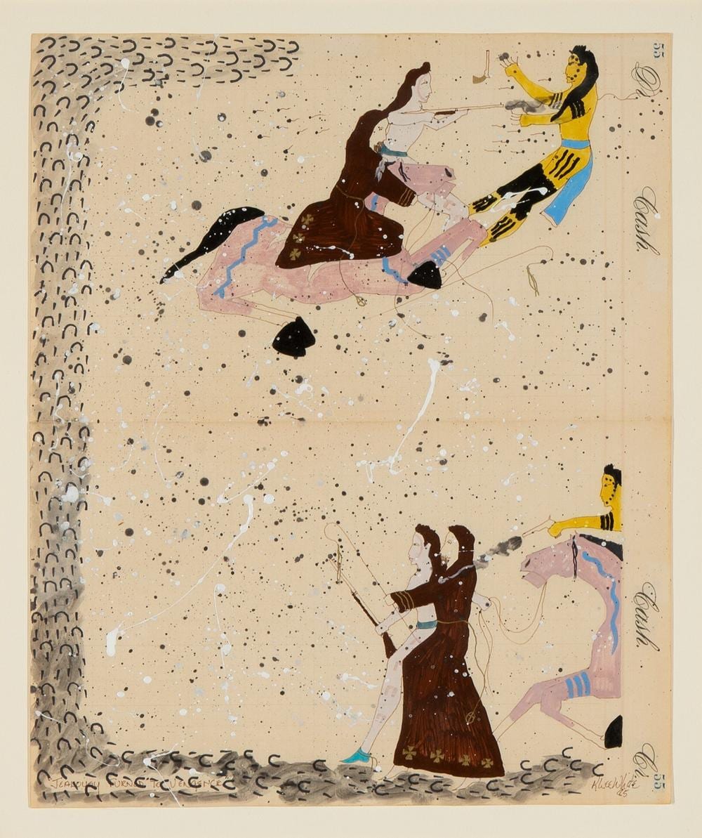 randy lee white jealousy turned to vengeance 1985 · Santa Fe Art Auction · 2025-04-16 Randy Lee White comparable auction result: randy lee white jealousy turned to vengeance 1985
