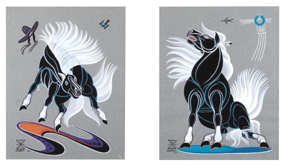 Adee Dodge comparable auction result: adee dodge pair of horses 1967