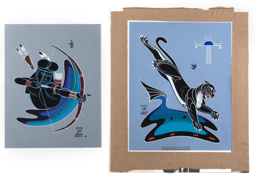 Adee Dodge comparable auction result: adee dodge pair of works on paper