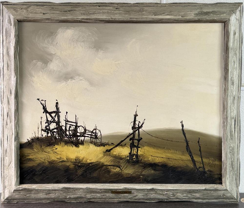 Harold Lyon comparable auction result: harold lyon oil on board painting