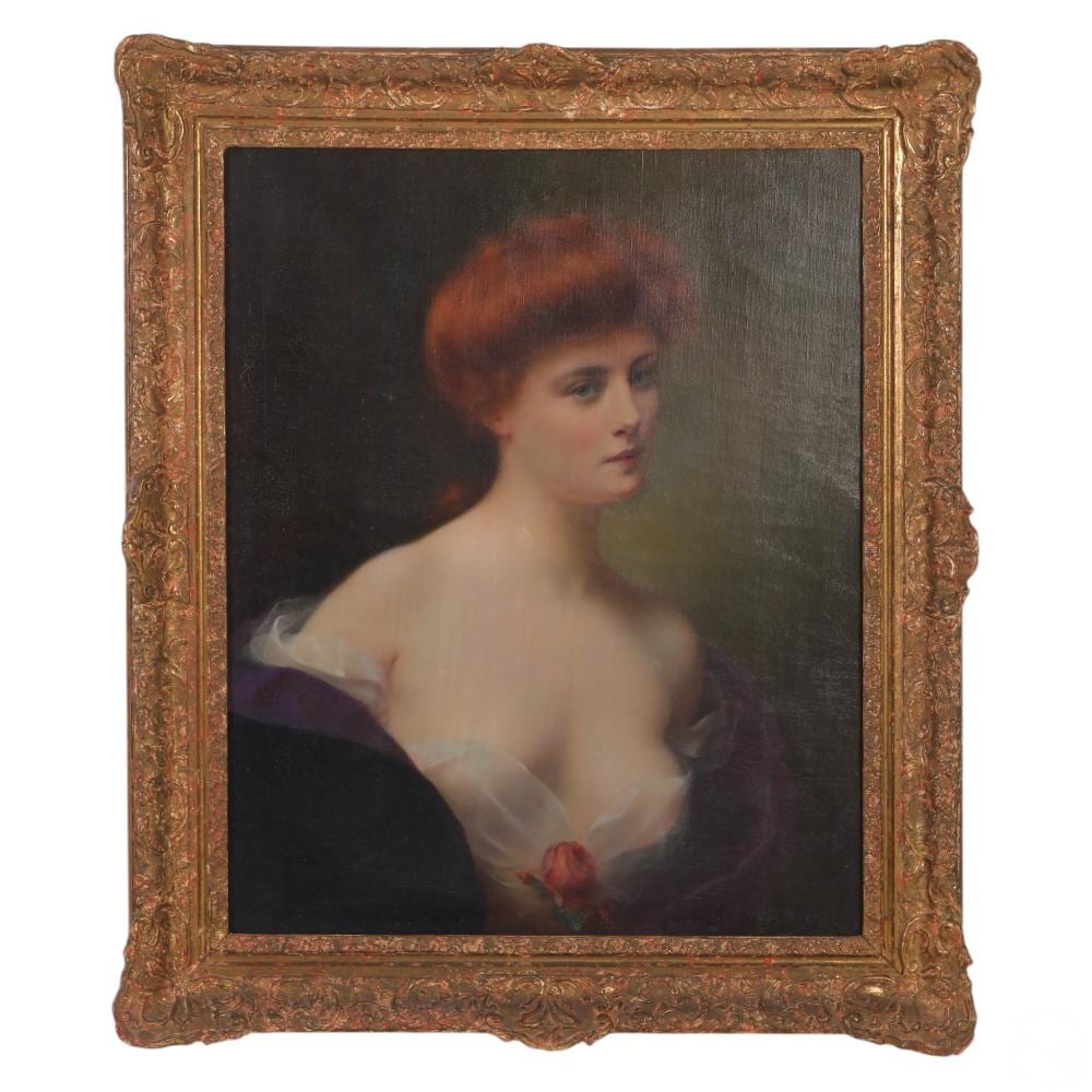 henri rondel 1857 1919 red head portrait painting · Hill Auction Gallery · 2025-04-30 Henri Rondel comparable auction result: henri rondel 1857 1919 red head portrait painting