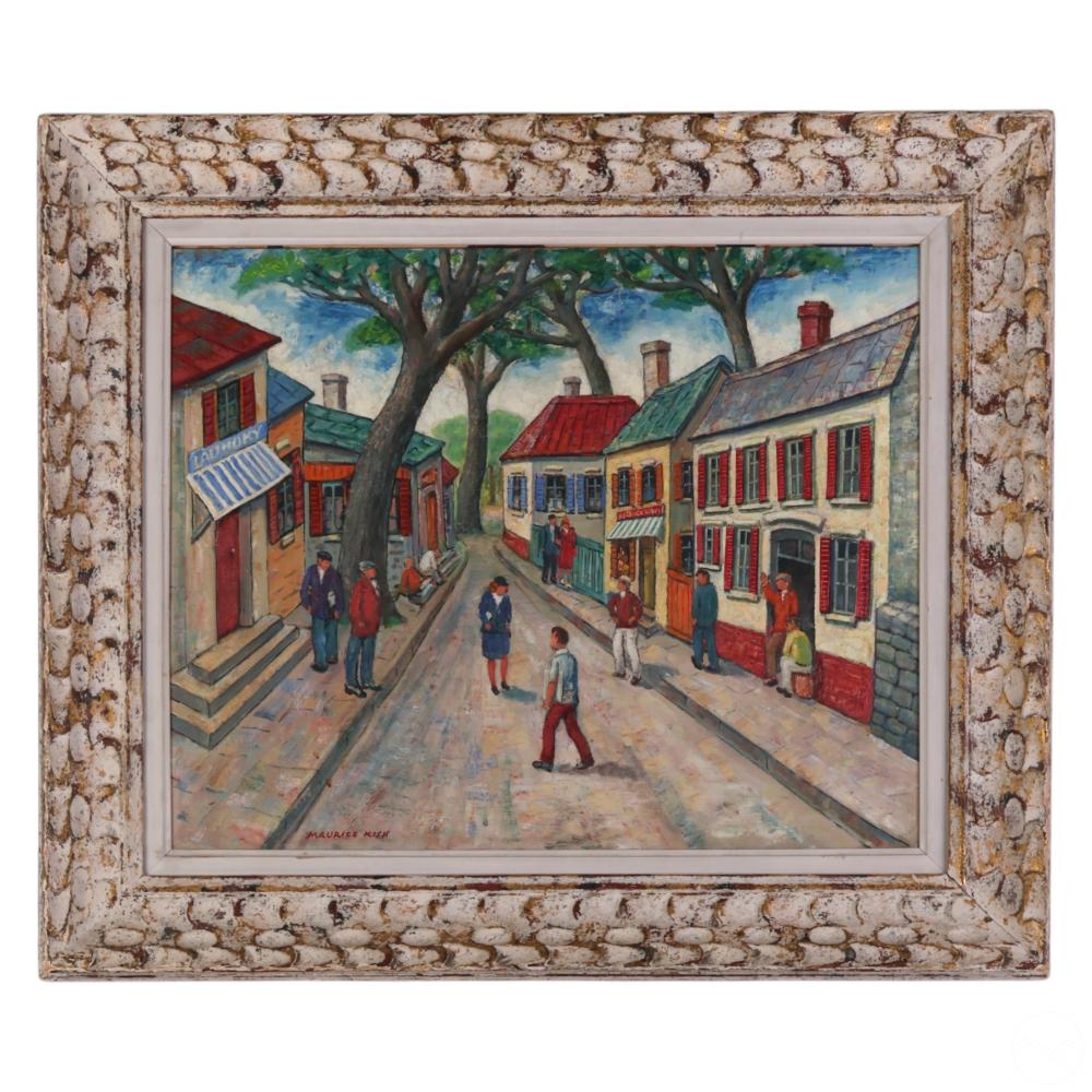 Maurice Kish comparable auction result: maurice kish 1895 1987 street scene oil painting
