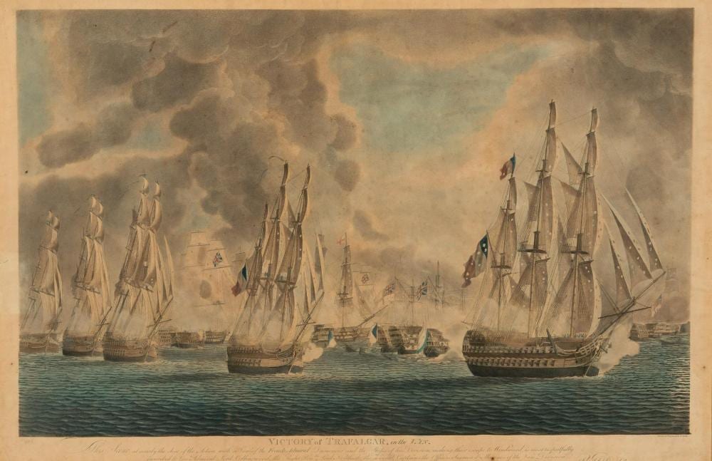 Robert Dodd comparable auction result: victory of trafalgar in the van engraving by robert dodd