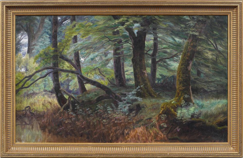 Henrik Jespersen comparable auction result: henrik gamst jespersen 1853 1936 impressionist framed french river landscape oil painting