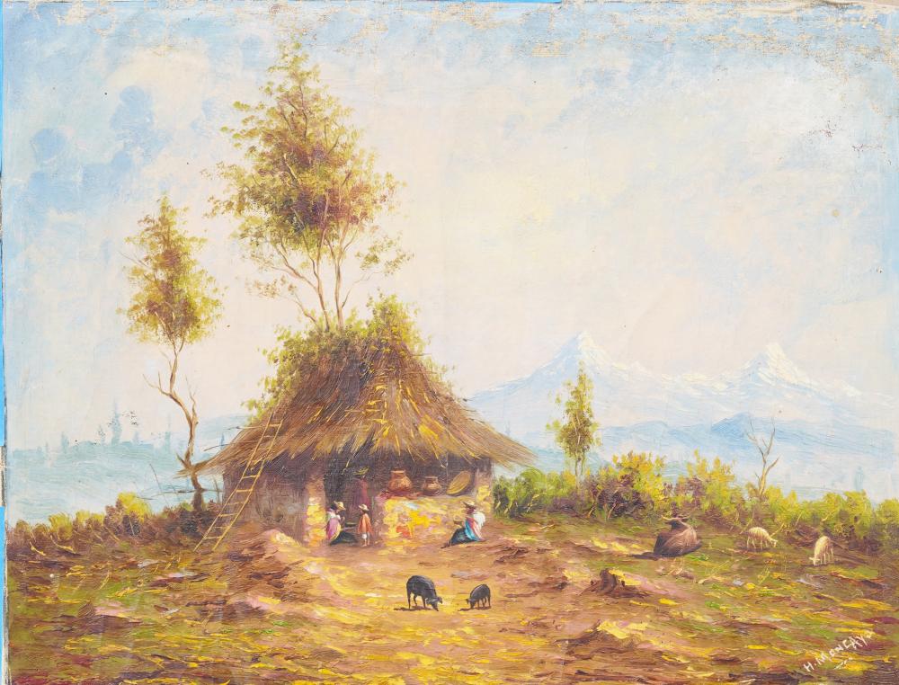 Hector Moncayo comparable auction result: hector moncayo 1895 1984 vintage ecuadorian impressionist landscape oil painting