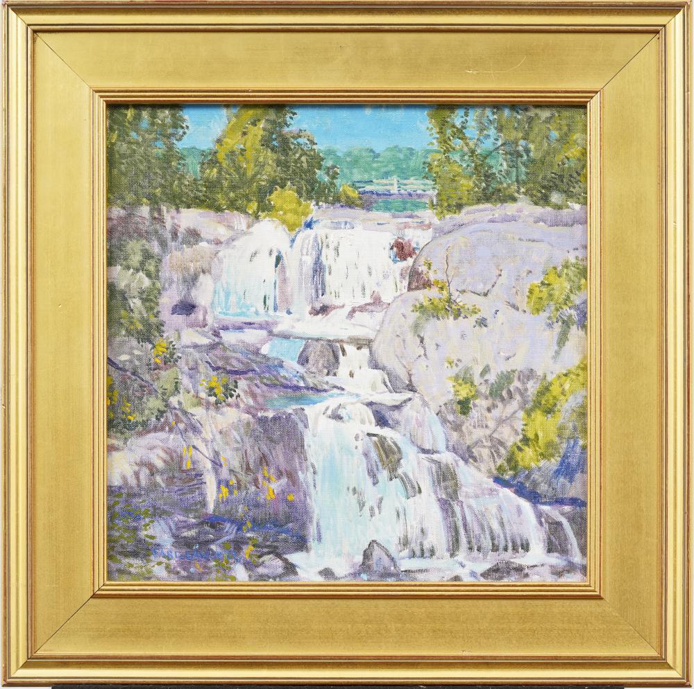 Carl Lawless comparable auction result: carl lawless 1894 1964 antique american impressionist waterfall landscape signed oil painting