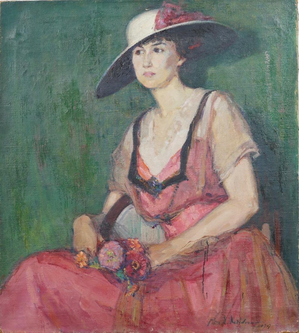 Clara Davidson comparable auction result: clara davidson 1874 1962 large signed american impressionist portrait oil painting