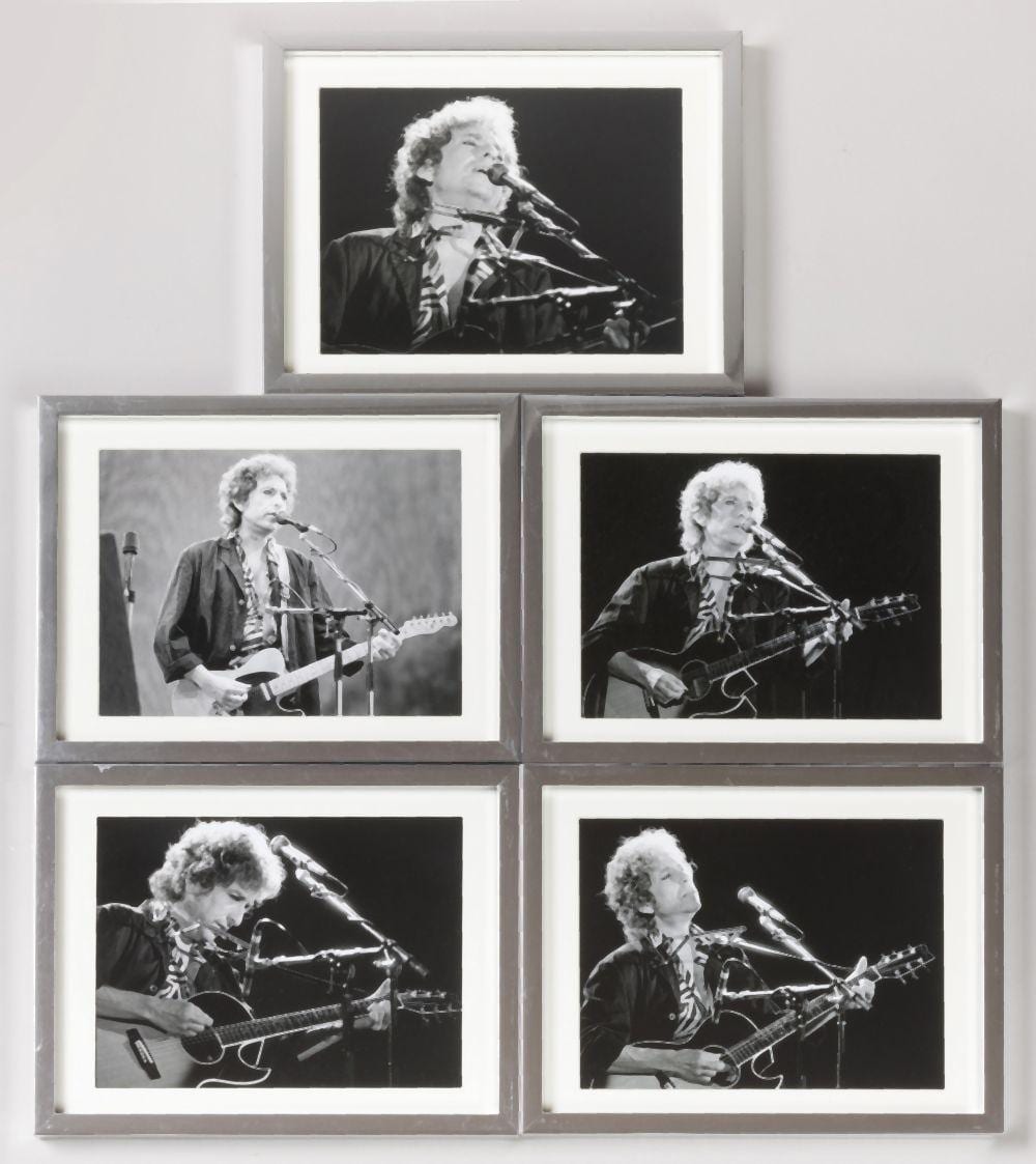 Philippe Auliac comparable auction result: philippe auliac 1957 ensemble de 5 photographies repr sentant bob dyla