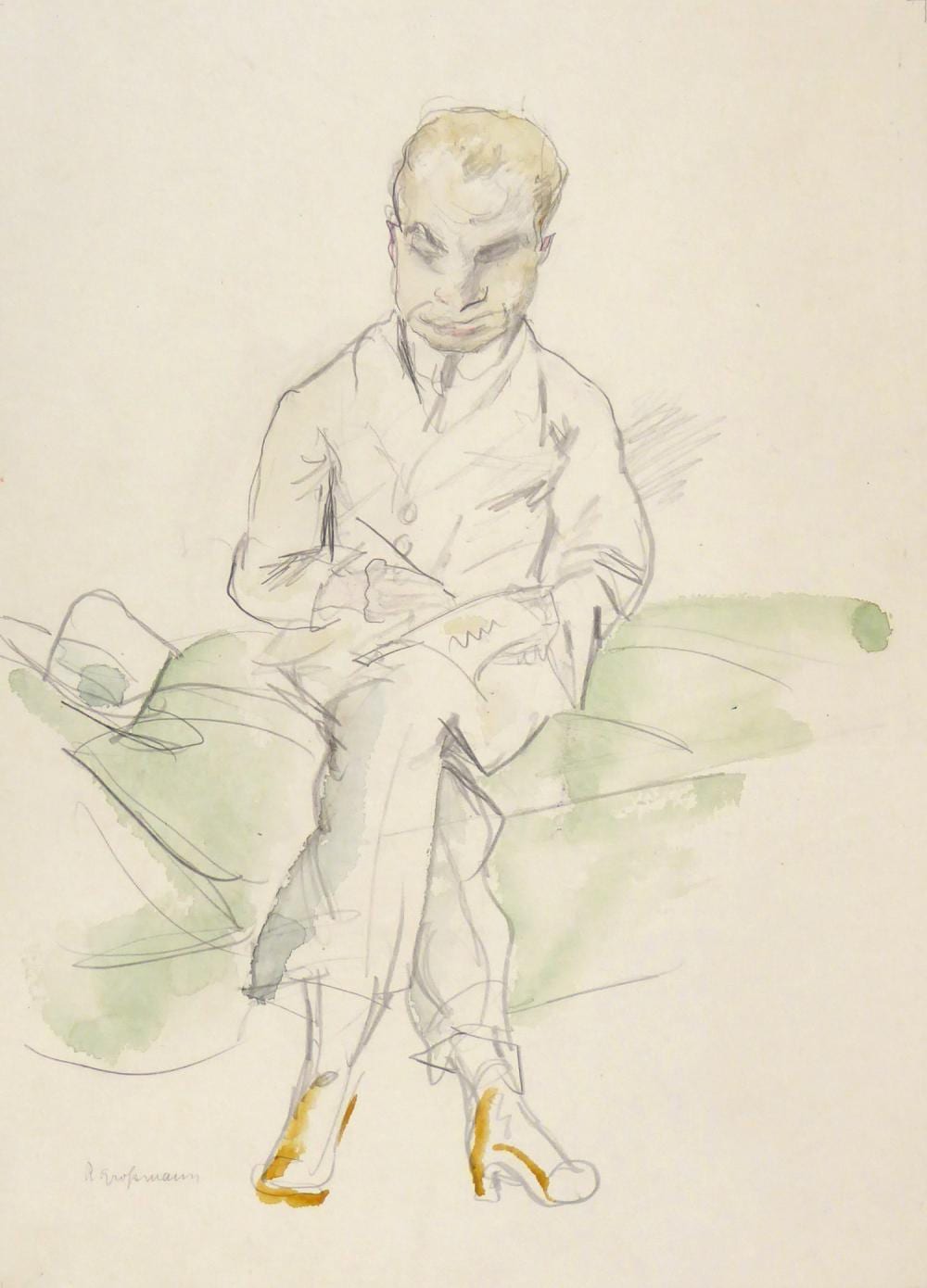 Rudolf Großmann comparable auction result: rudolf grossmann ohne titel