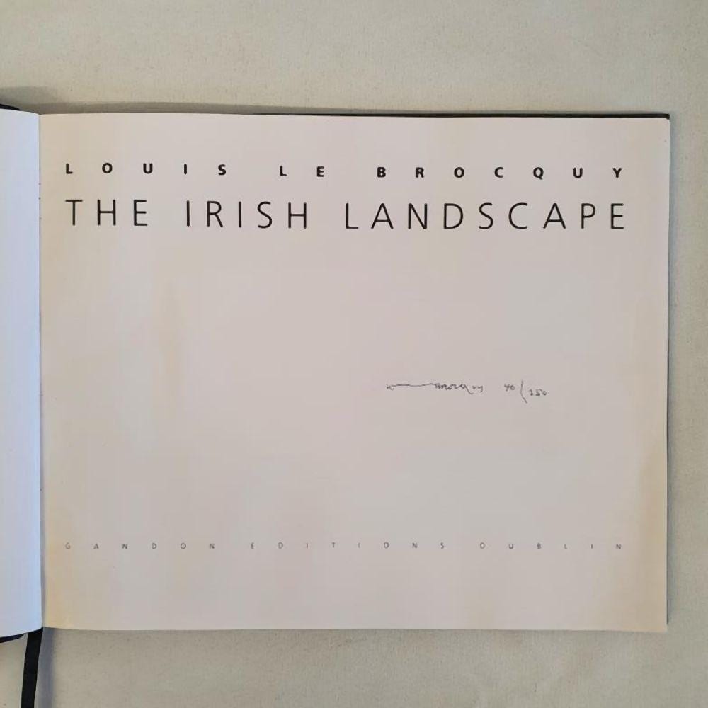 Louis Le Brocquy comparable auction result: louis le brocquy the irish landscape louis le brocquy published by gandon