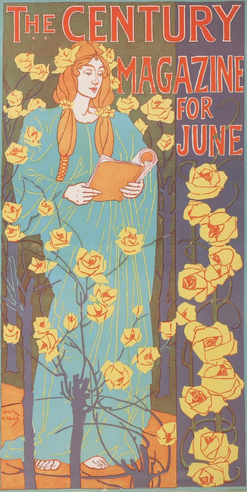 Louis John Rhead comparable auction result: louis john rhead american 1857 1926 the century magazine for june 1896 color lithograph poster