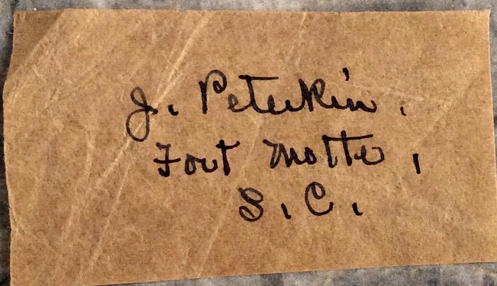 J. C. J. van der Heyden comparable auction result: j ulia peterkin signature address 1 1 2 inches high by 2 1 2 inches wide small piece of paper noted american author of black american southern life
