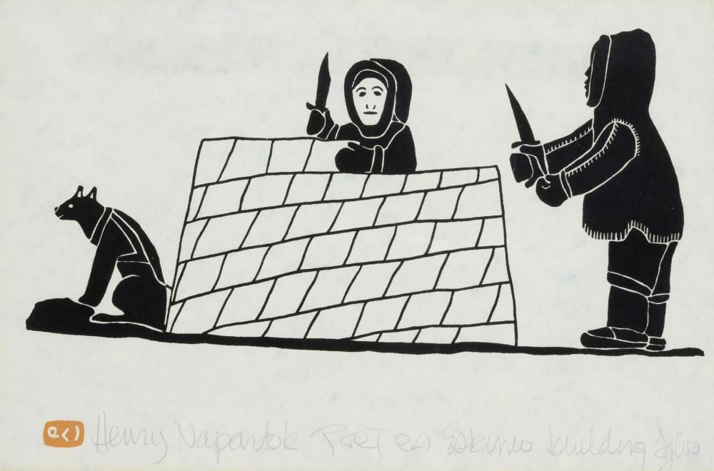 Henri Napartuk comparable auction result: henry napartuk eskimo building igloo