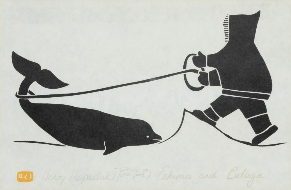 Henri Napartuk comparable auction result: henry napartuk eskimo and beluga