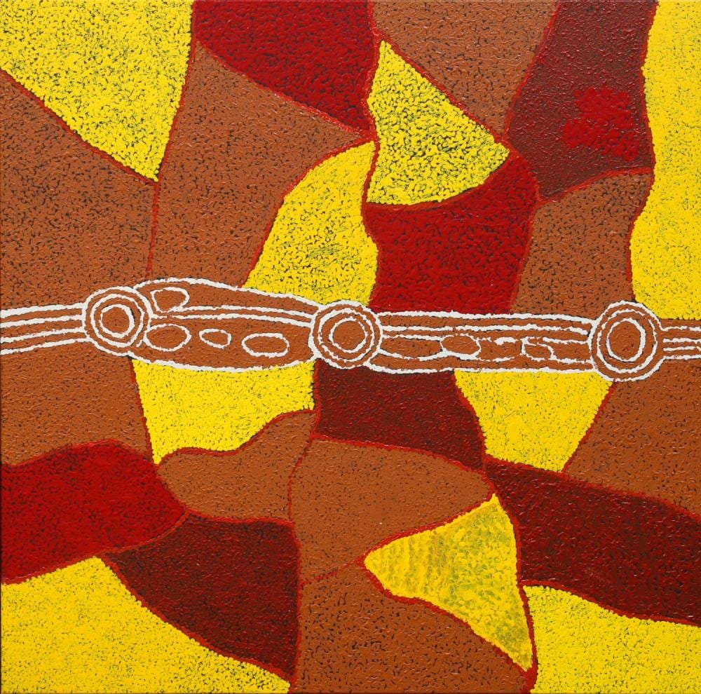 gail napangardi bush onion acrylic on linen 99cm x 101cm · Ozbid Auctions · 2025-04-21 Gail Napangardi comparable auction result: gail napangardi bush onion acrylic on linen 99cm x 101cm
