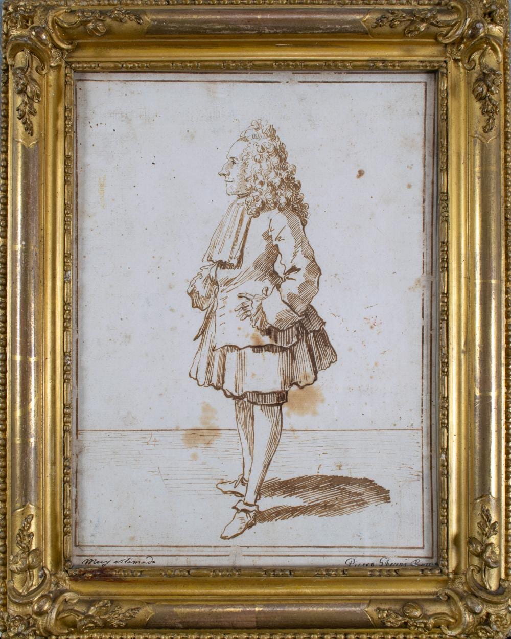 Pier Leone Ghezzi comparable auction result: pier leone ghezzi italian 1674 1755 caricature of a gentleman in profile