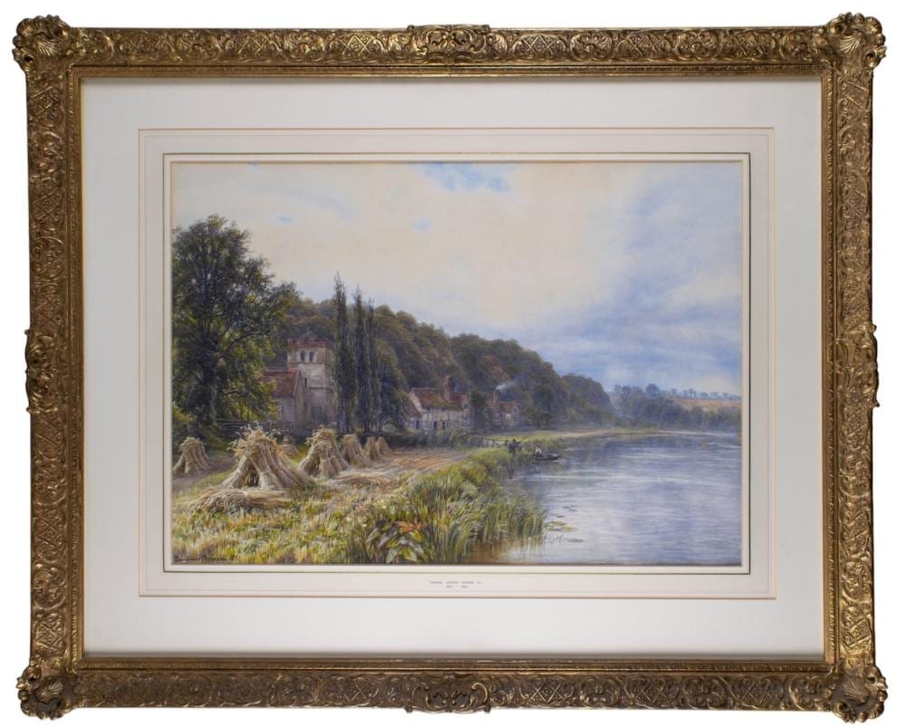 Edmund George Warren comparable auction result: edmund george warren british 1834 1909 figures on a riverbank