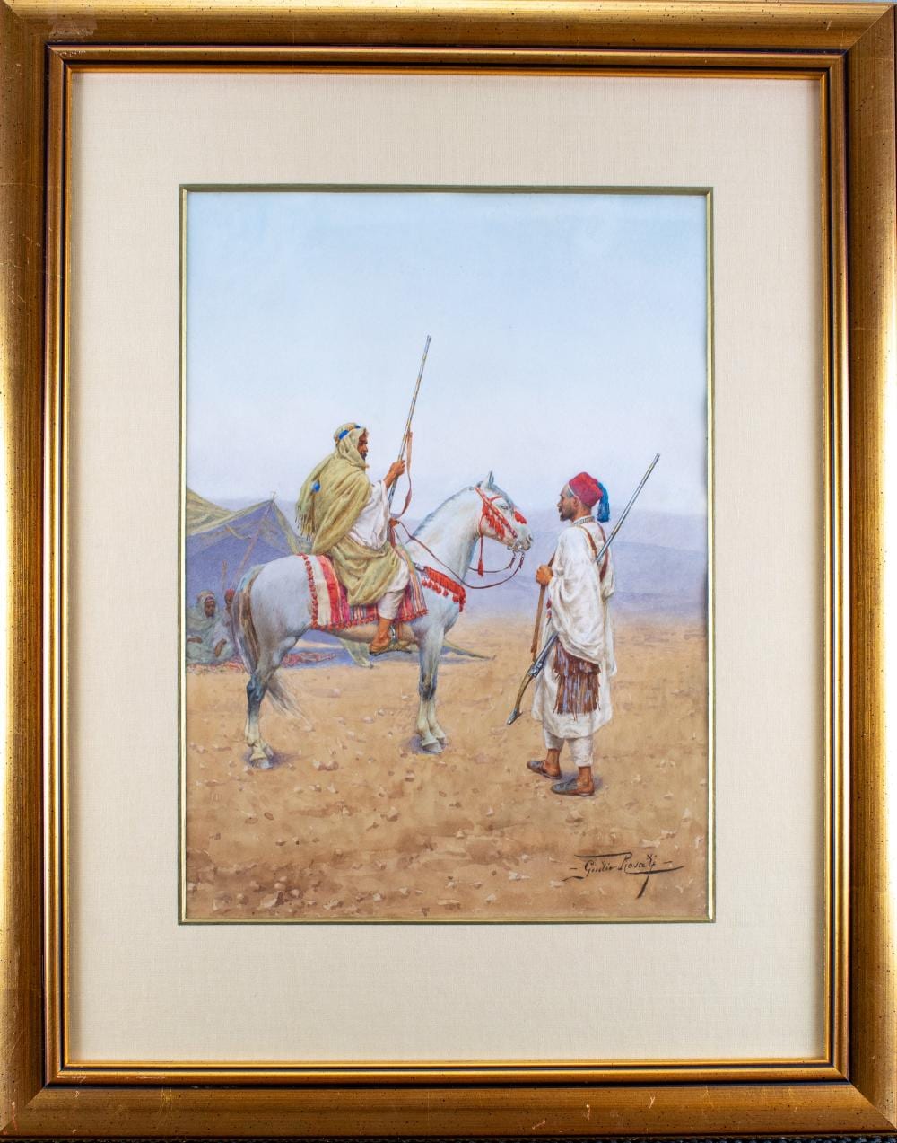 Giulio Rosati comparable auction result: giulio rosati italian 1858 1917 arab horseman