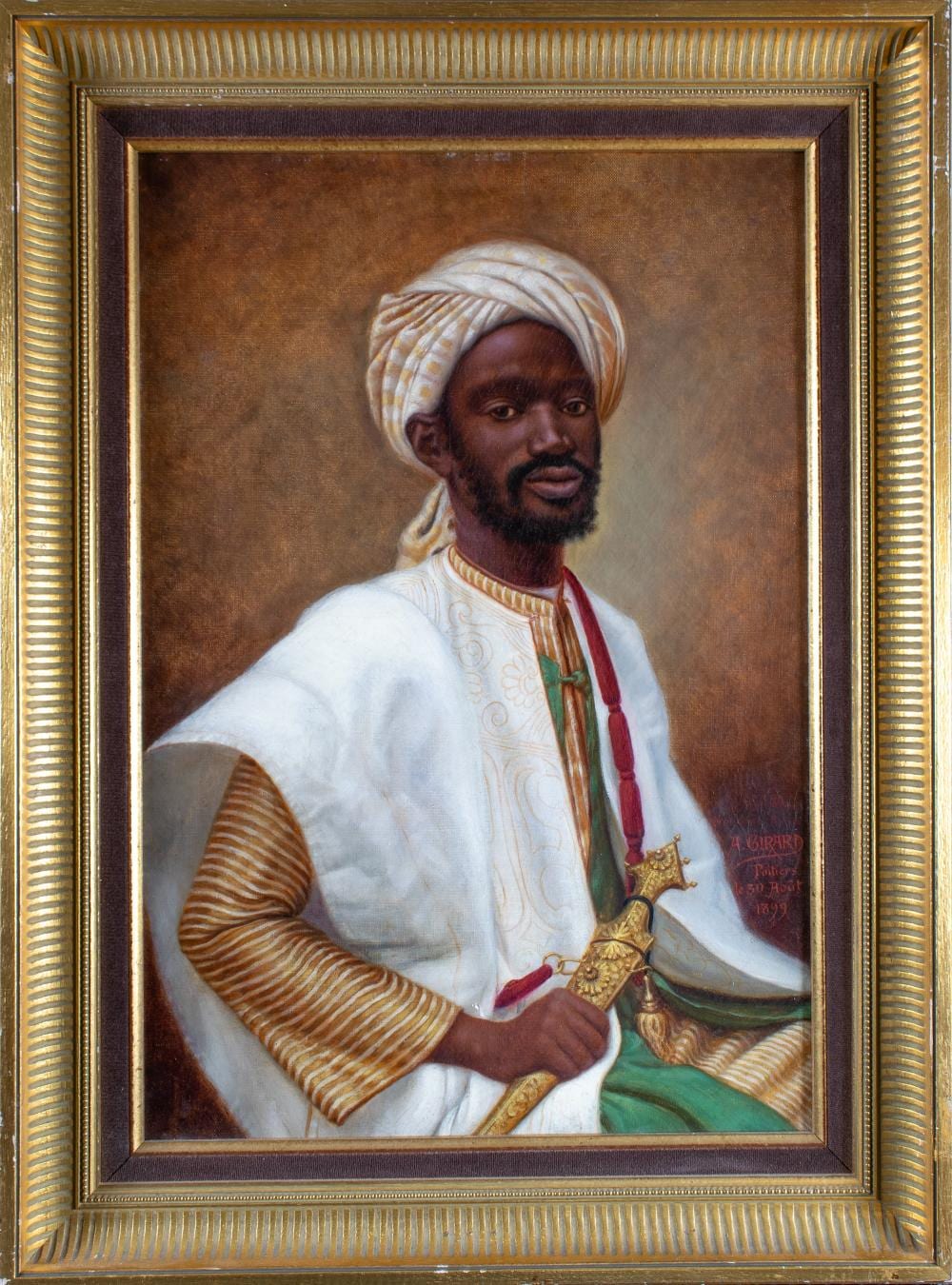 Albert Girard comparable auction result: paul albert girard french 1839 1920 a portrait of a north african dignitary