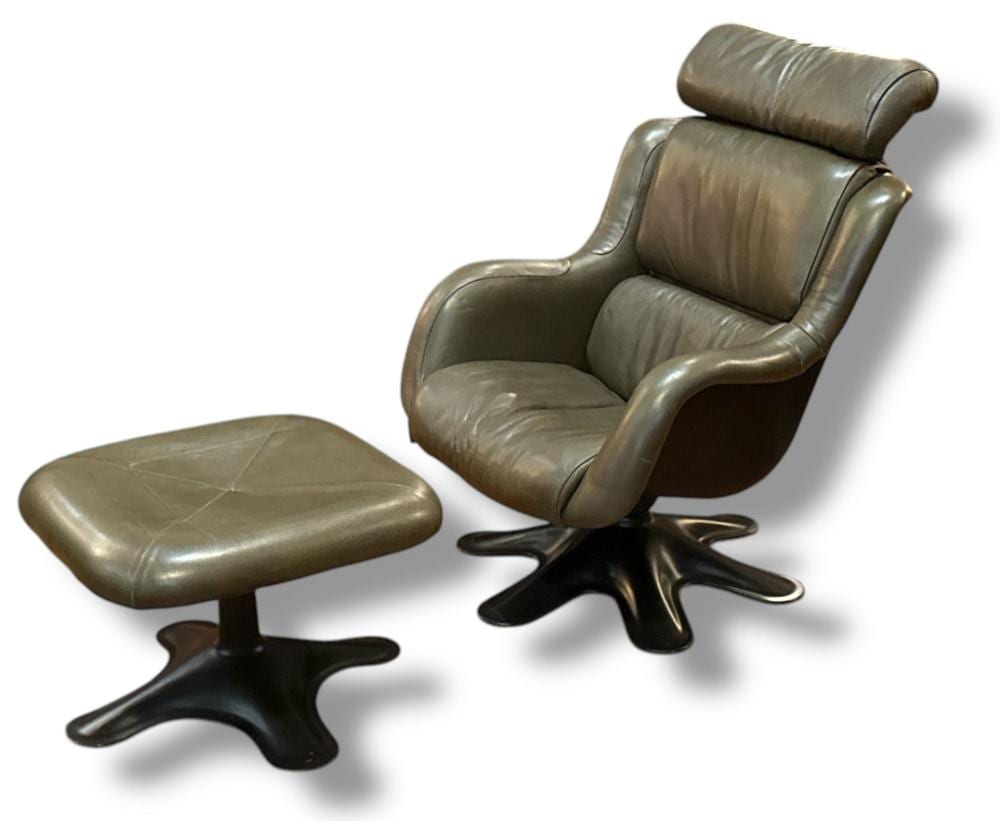 Yrjo Kukkapuro comparable auction result: yrjo kukkapuro karuselli lounge chair ottoman
