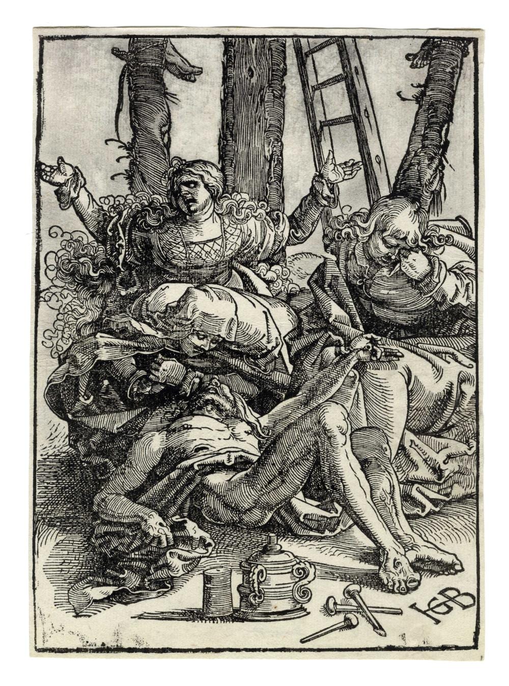 Hans Baldung Grien comparable auction result: hans baldung grien la lamentazione 1514 ca