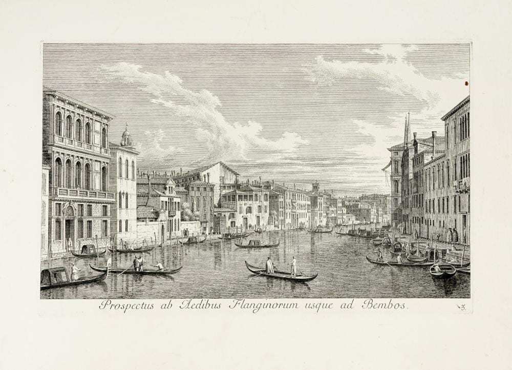 Antonio Visentini comparable auction result: antonio visentini prospectus ab aedibus flanginorum usque ad bembos venezia pasquali 1742