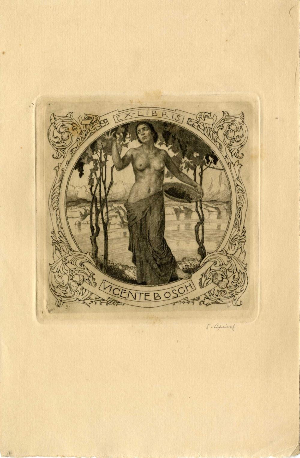 Sigmund Lipinsky comparable auction result: sigmund lipinsky lotto composto di 2 ex libris 1920 22