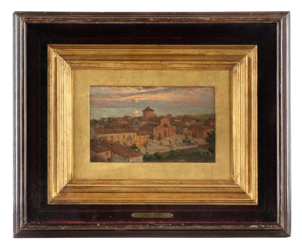 Luigi Gioli comparable auction result: luigi gioli scorcio cittadino fine del xix secolo