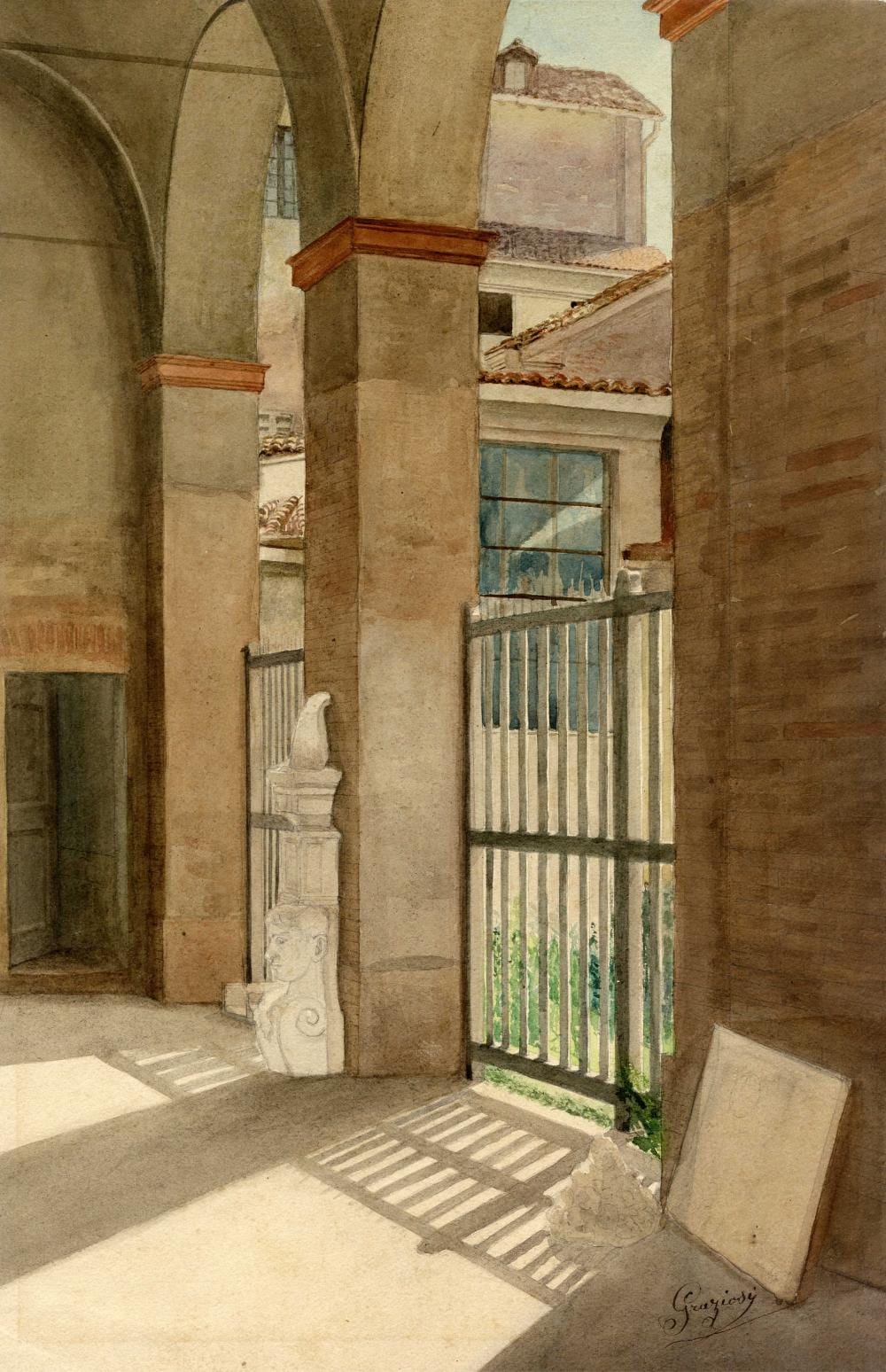 giuseppe graziosi portico · Gonnelli Casa d'Aste · 2025-05-21 Giuseppe Graziosi comparable auction result: giuseppe graziosi portico