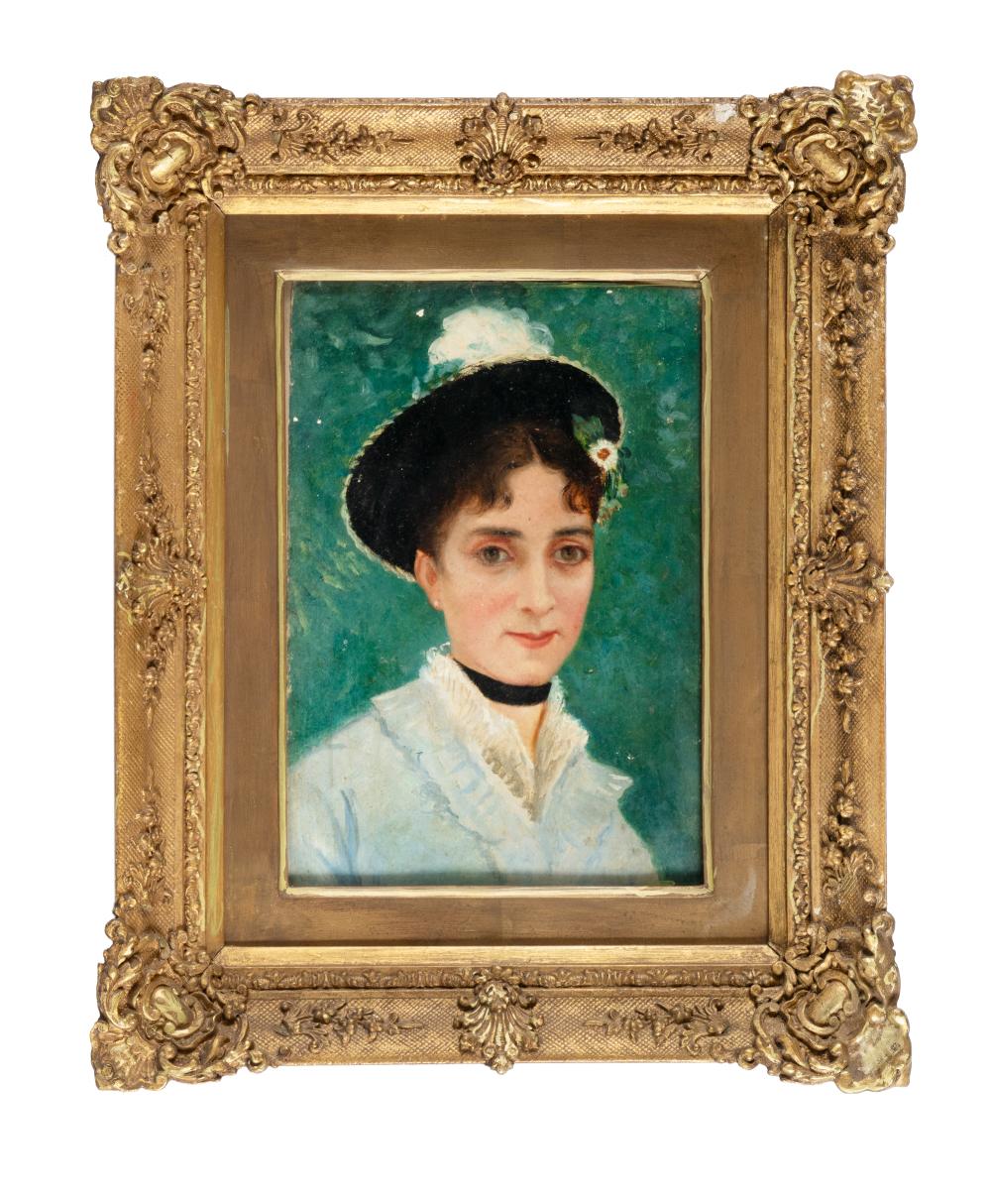 Silvestro Lega comparable auction result: silvestro lega ritratto di dama in celeste
