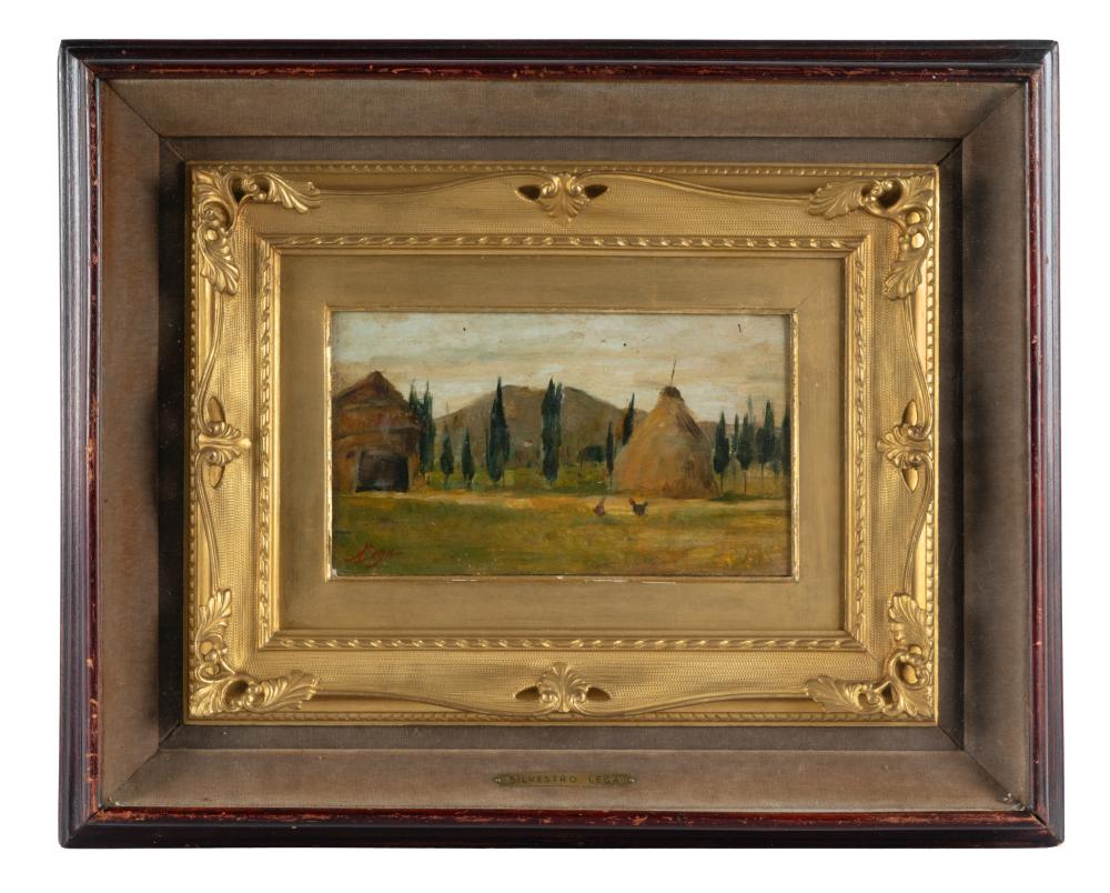 Silvestro Lega comparable auction result: silvestro lega paesaggio
