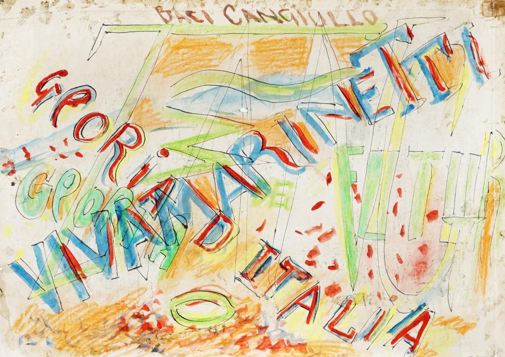 Francesco Cangiullo comparable auction result: francesco cangiullo viva marinetti gloria d italia
