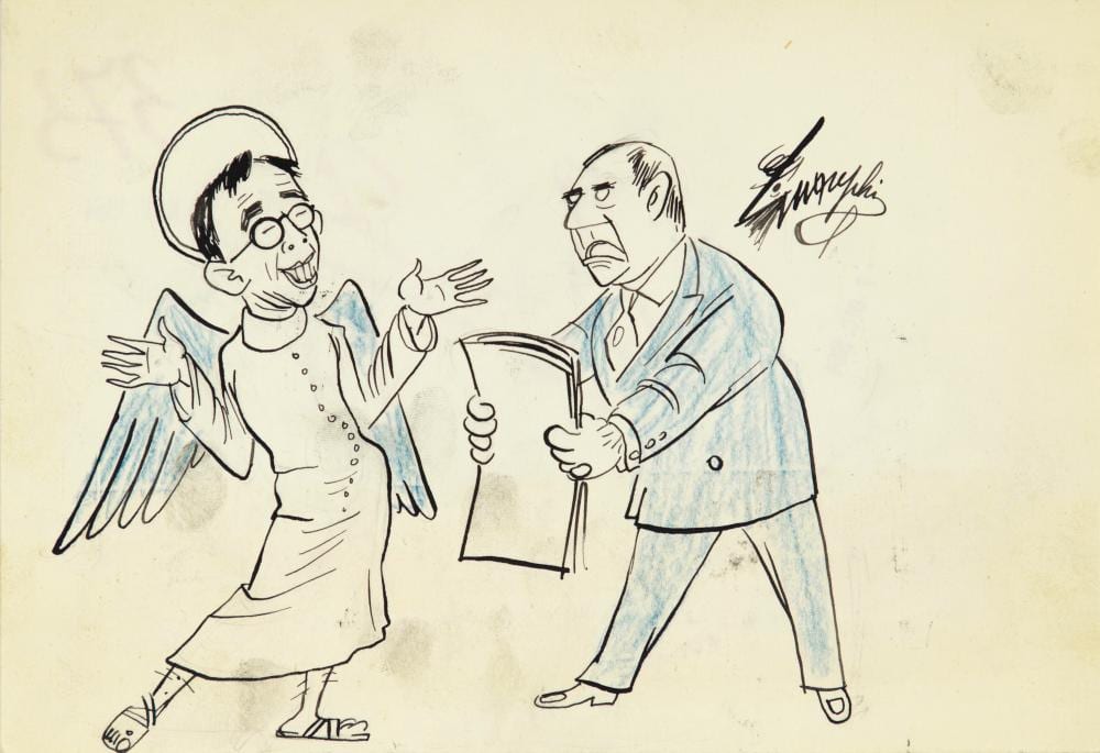 giovannino guareschi il tenero cuore di la pira 1964 · Finarte · 2025-05-09 Giovannino Guareschi comparable auction result: giovannino guareschi il tenero cuore di la pira 1964