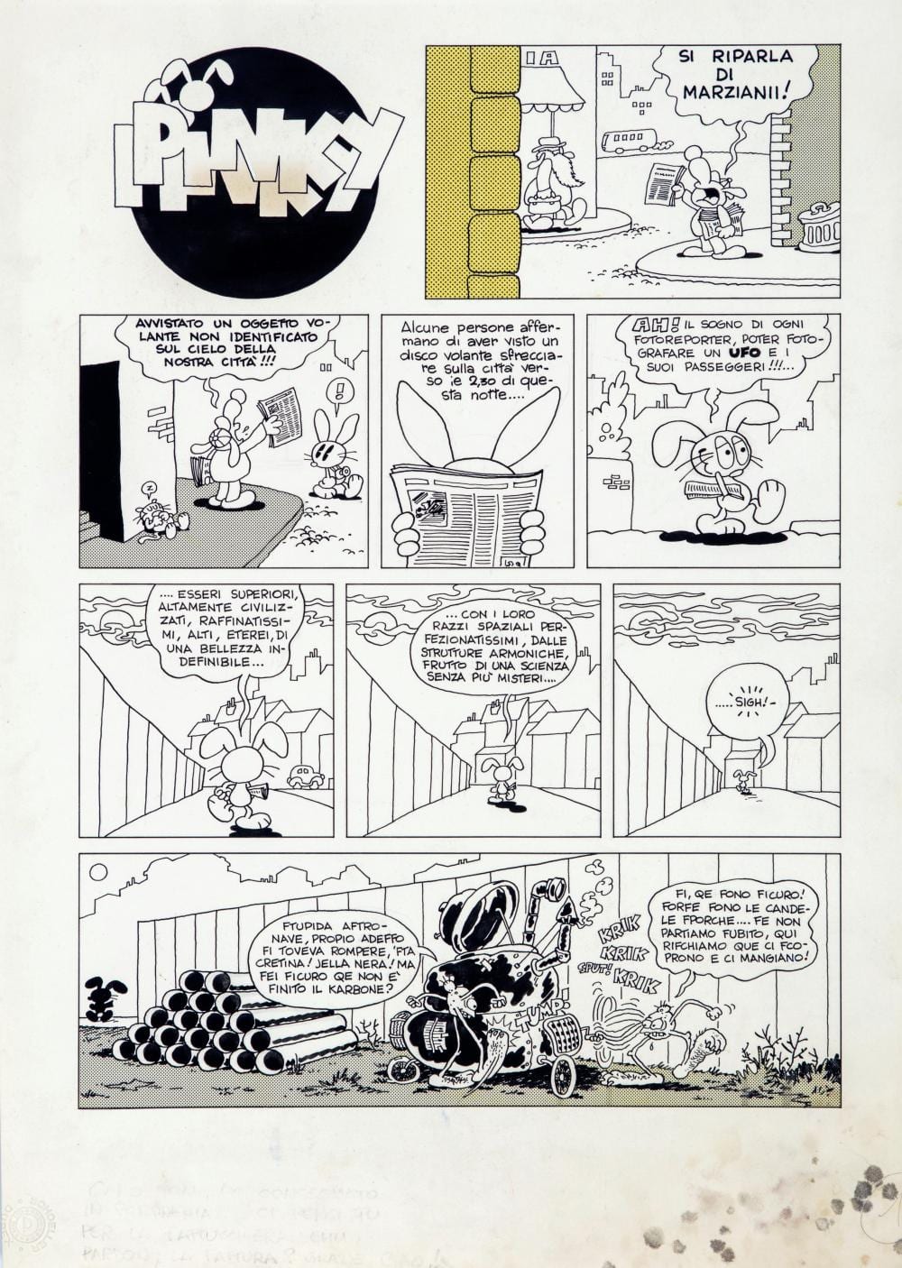 Massimo Mattioli comparable auction result: massimo mattioli pinky ufo 1 1976
