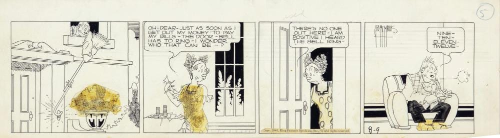 George McManus comparable auction result: george mcmanus bringing up father 1940