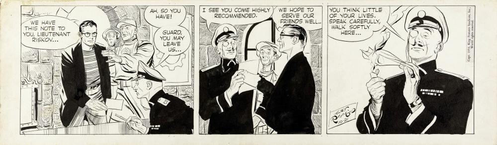 Alexander Gillespie Raymond comparable auction result: alex raymond rip kirby 1954