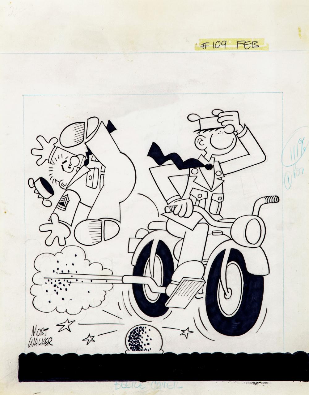 Mort Walker comparable auction result: mort walker beetle bailey 1975