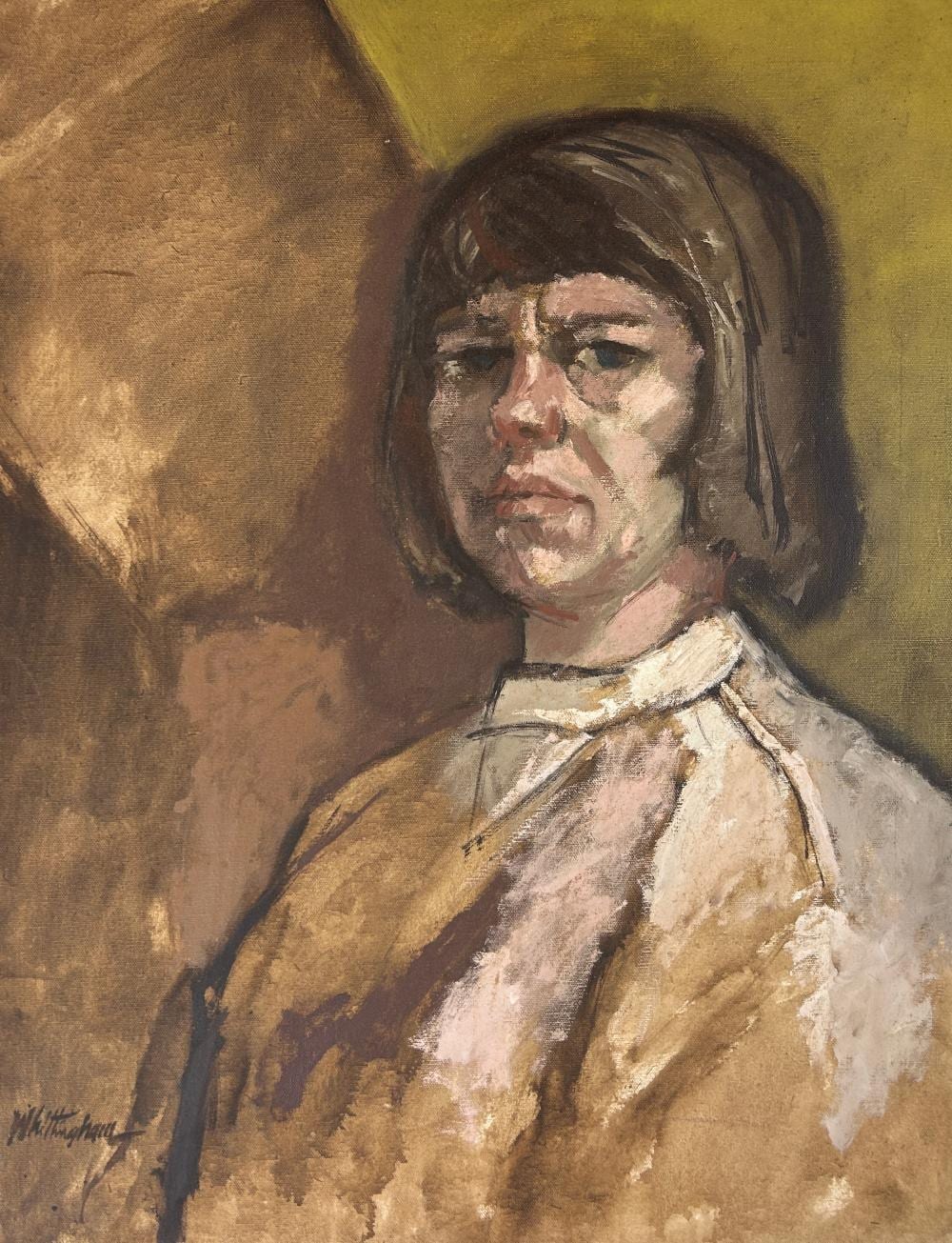 Bonnie Whittingham comparable auction result: bonnie whittingham 1921 1997 self portrait oil on canvas 26 x 20