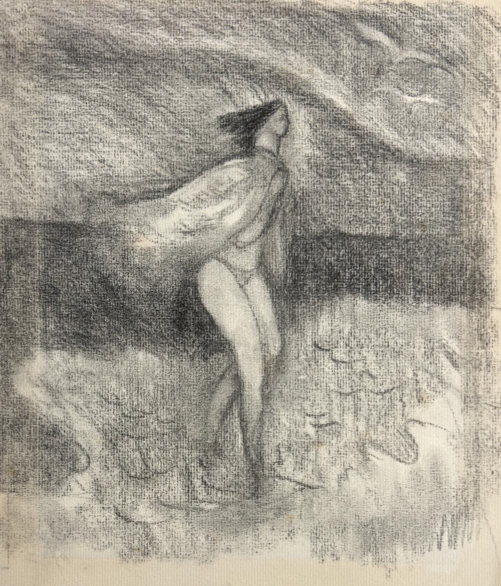 Dorothy Lake Gregory comparable auction result: dorothy lake gregory 1893 1975 bather graphite 11 x 10 sheet 14 x 11 mat