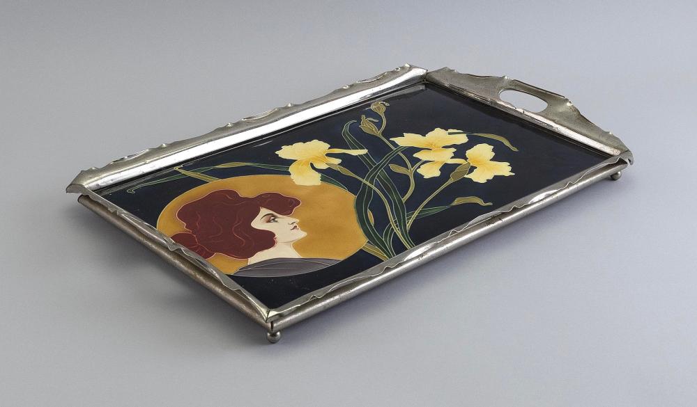 Carl Sigmund Luber comparable auction result: carl sigmund luber germany 1868 1934 jugendstil tray for johann von schwarz length 19