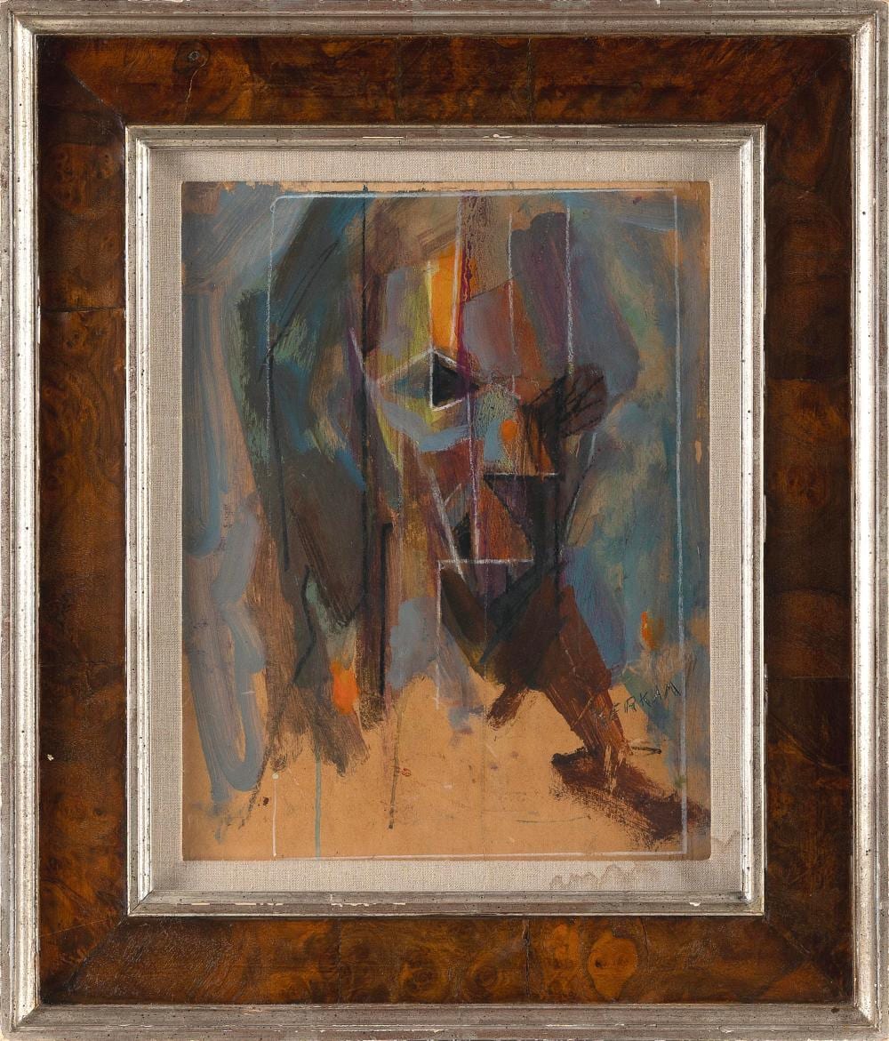 Earl Cavis Kerkam comparable auction result: earl cavis kerkam new york washington d c france 1891 1965 self portrait 1951 oil on board 14 5 x 11 5 framed under glass 23 x 18