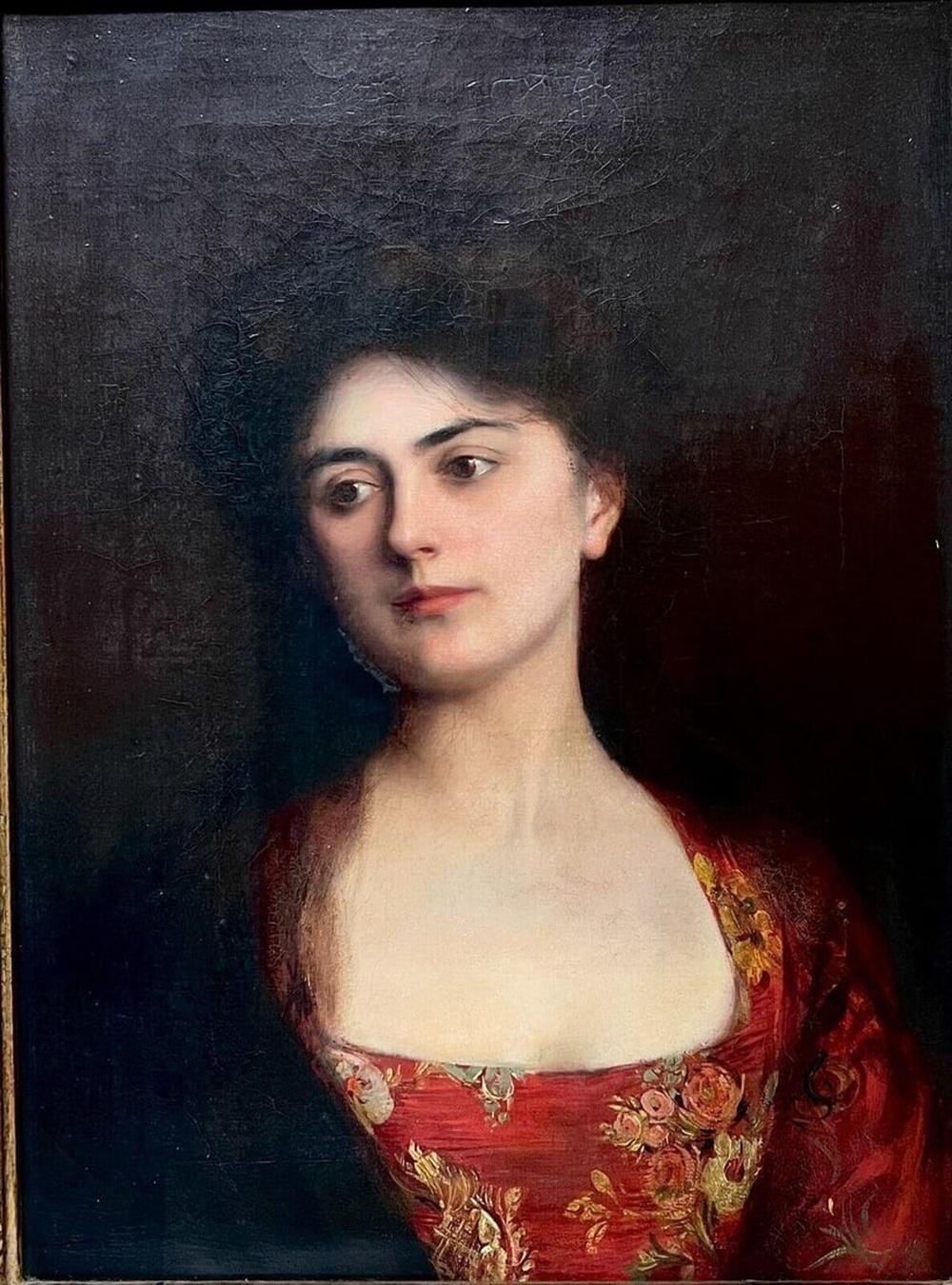 albert lynch american peruvian 1851 1912 oil painting portrait of woman · Carnegie's Auction Gallery · 2025-04-26 Albert Lynch comparable auction result: albert lynch american peruvian 1851 1912 oil painting portrait of woman