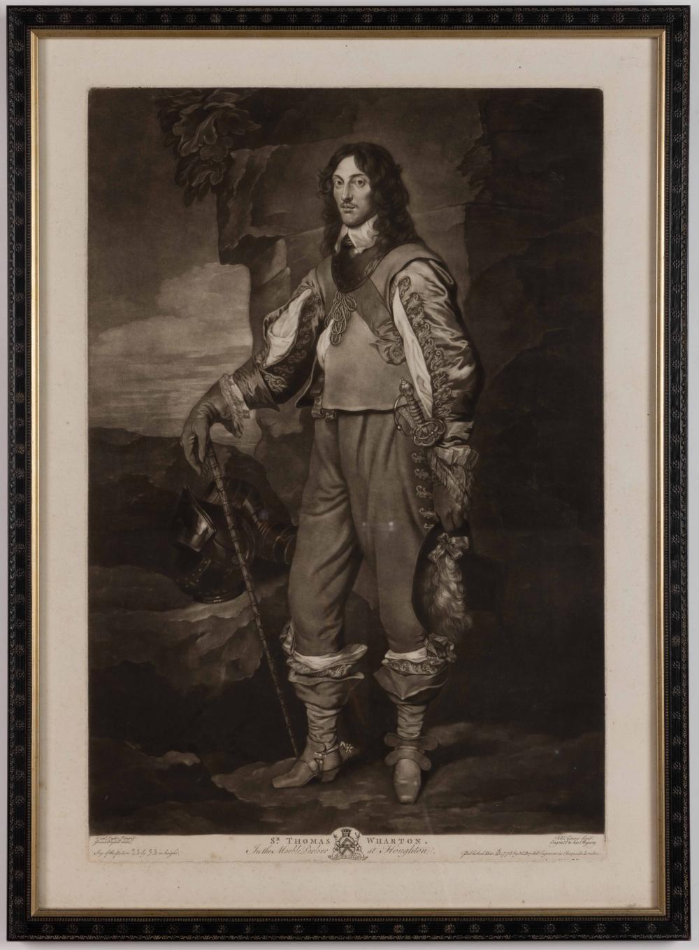 Valentine Green comparable auction result: valentine green english 1739 1813 after van dyck flemish 1599 1642 engraving of sir thomas wharton