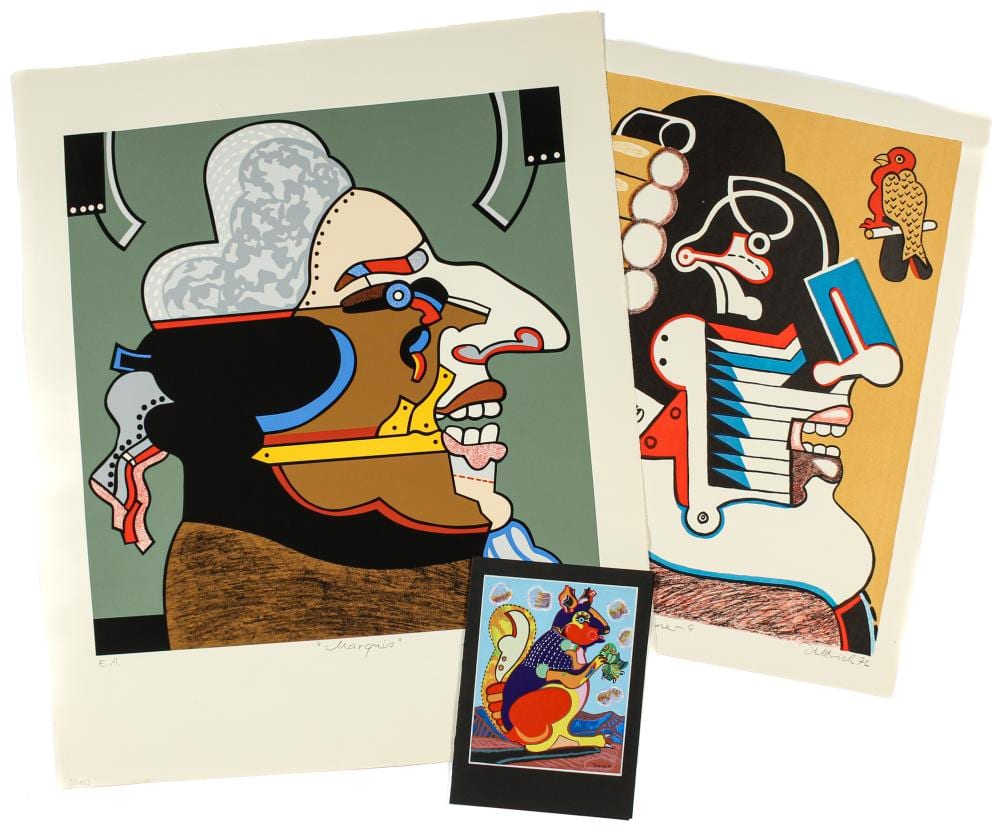 Simon Dittrich comparable auction result: simon dittrich german 1940 2024 two signed artist s proof color lithograph prints gallery invitation