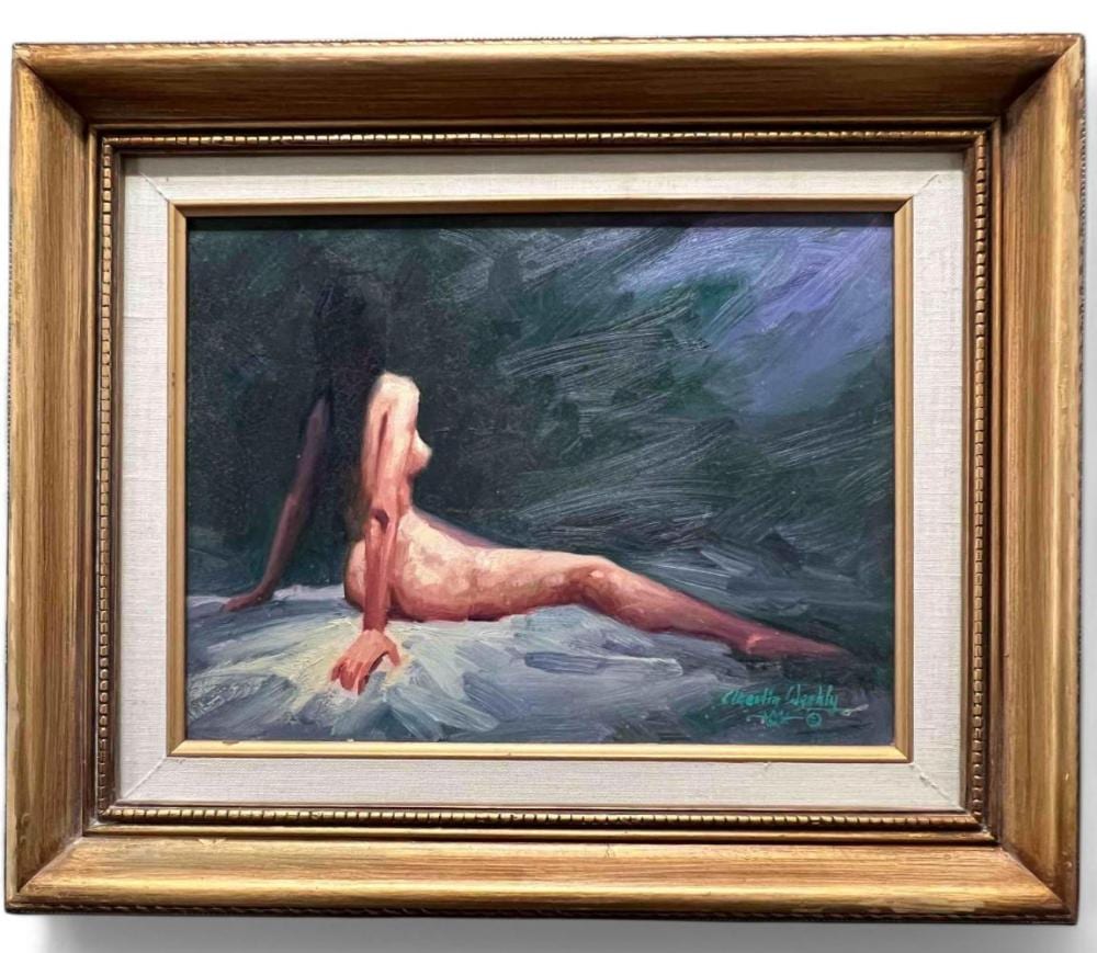 Martin Weekly comparable auction result: martin weekly california b 1936 seated nude oil on board