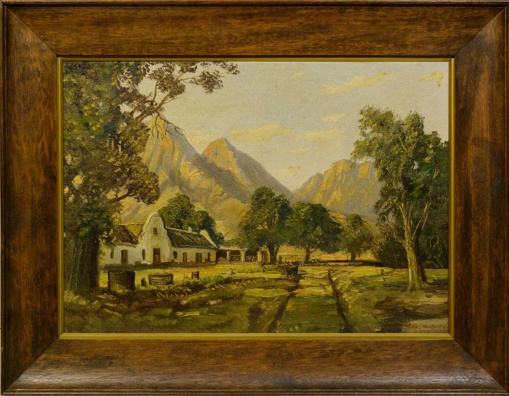 Errol Norbury comparable auction result: errol norbury sa born 1949 oil cape dutch homestead signed 34 x 48