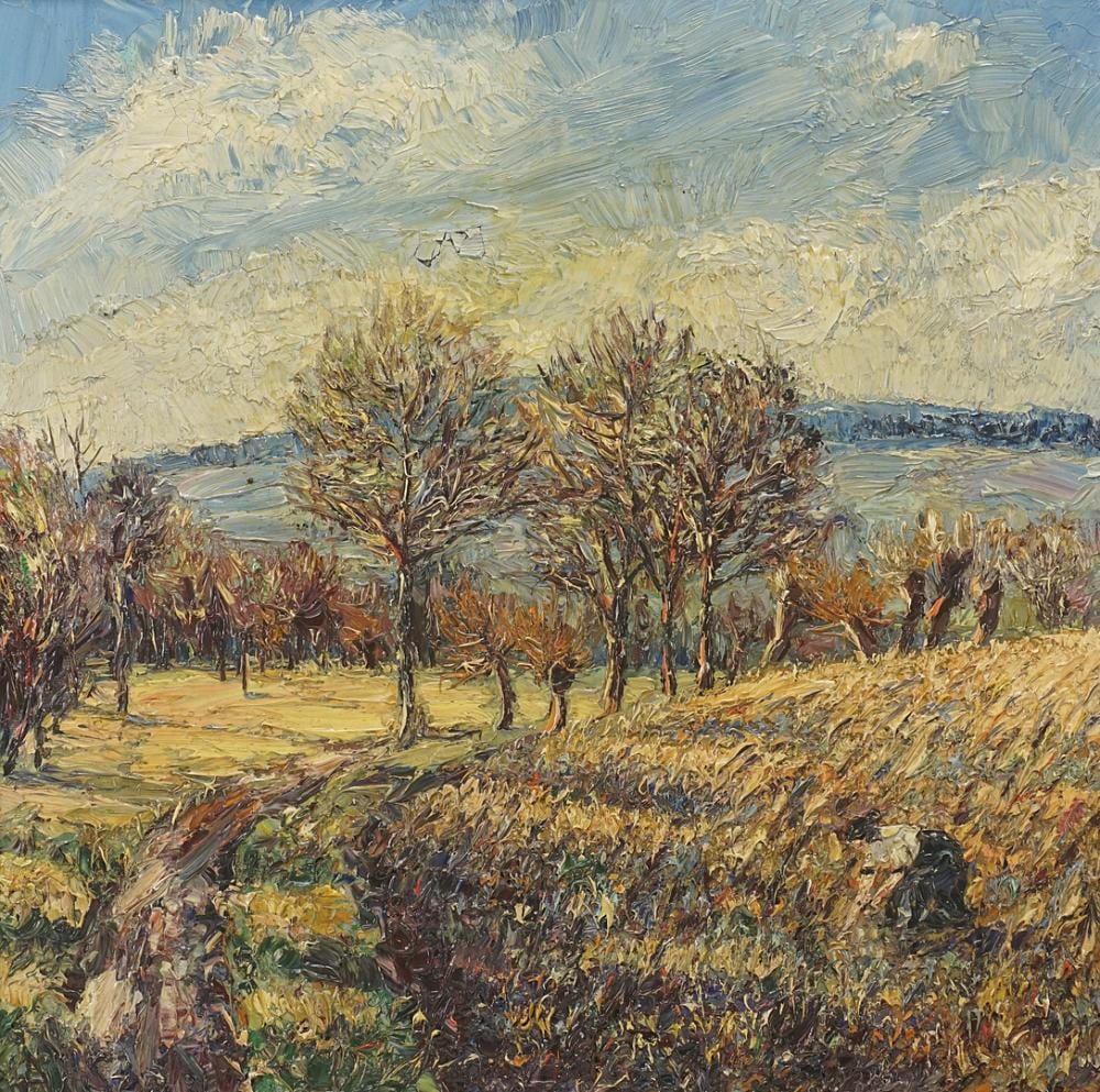Alexander von Szpinger comparable auction result: alexander von szpinger 1889 1969 autumnal low mountain landscape